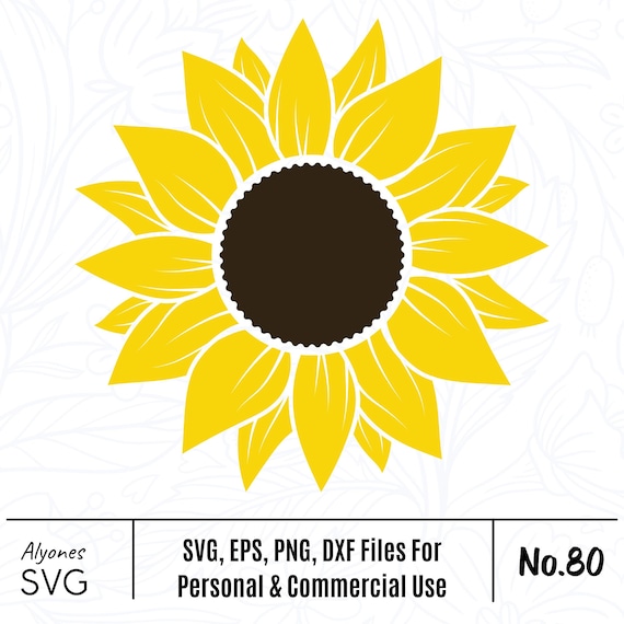 Sunflower SVG Sunflower Monogram SVG Flower Svg Monogram | Etsy Ireland
