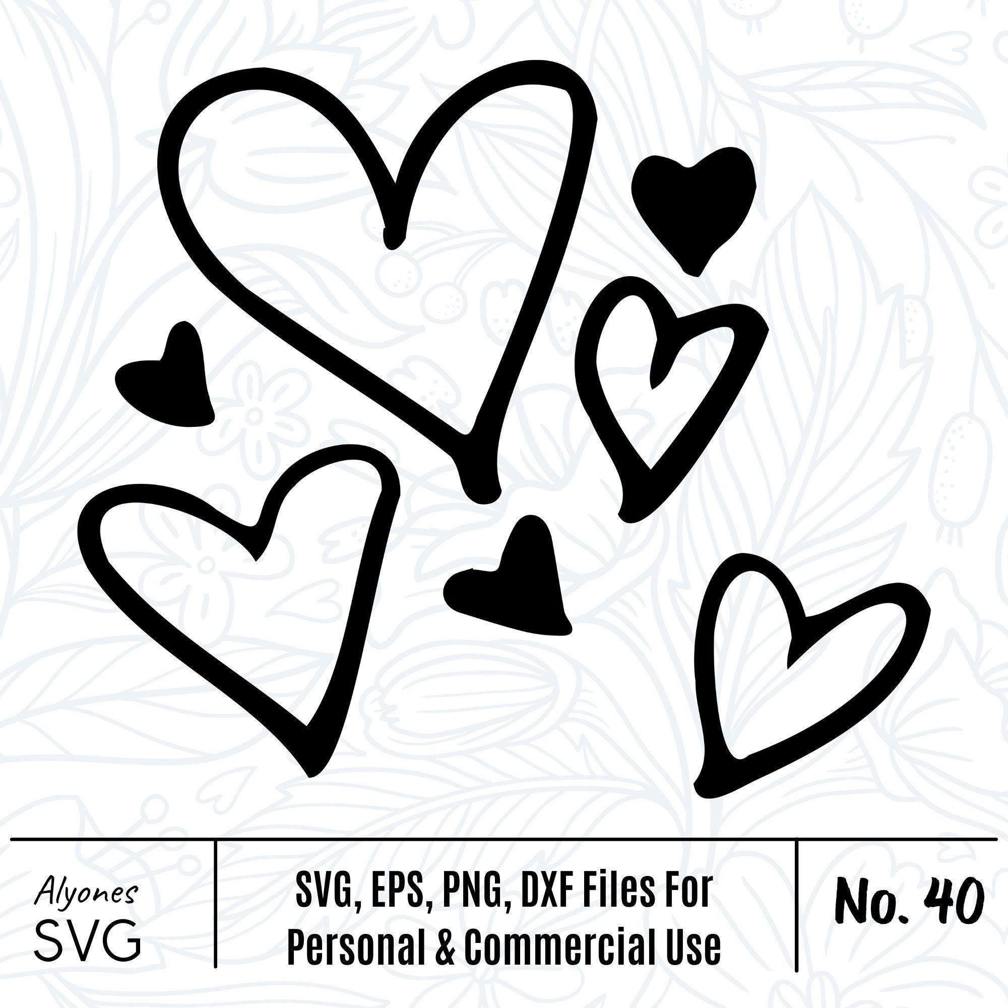 Multiple Hearts SVG - Etsy
