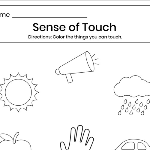 5 Senses Printable Worksheets. Distance Learning. - Etsy