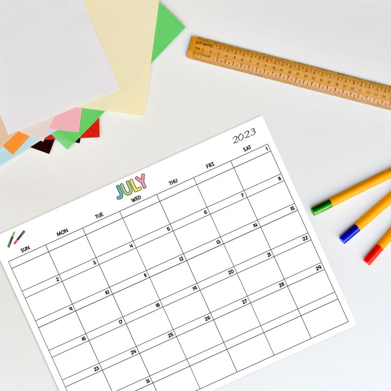 Editable School Year Calendar Academic Calendar Printable - Etsy