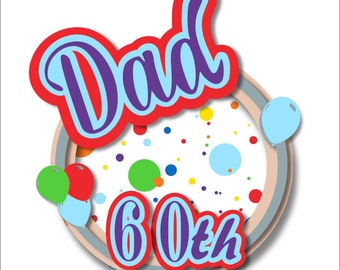 Balloon shaker cake topper svg file, birthday, relative, cricut, scan and cut card making male crafting mothers day