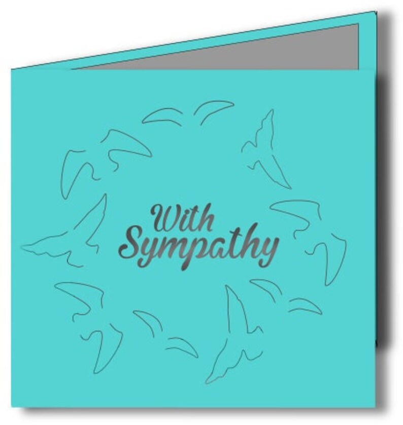 SYMPATHY CARDS SVG , Pop Out Bird Sympathy Cards X3 Memorial , Loss