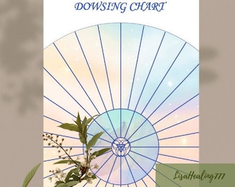 Blank dowsing chart in pastel! Make your own dowsing board - Be creative! Pendulum divination