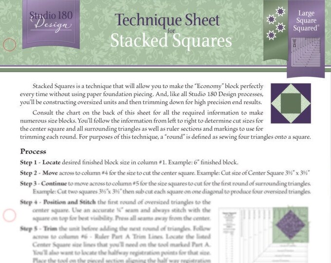 Stacked Squares Technique Sheet By Studio 180 Design Etsy