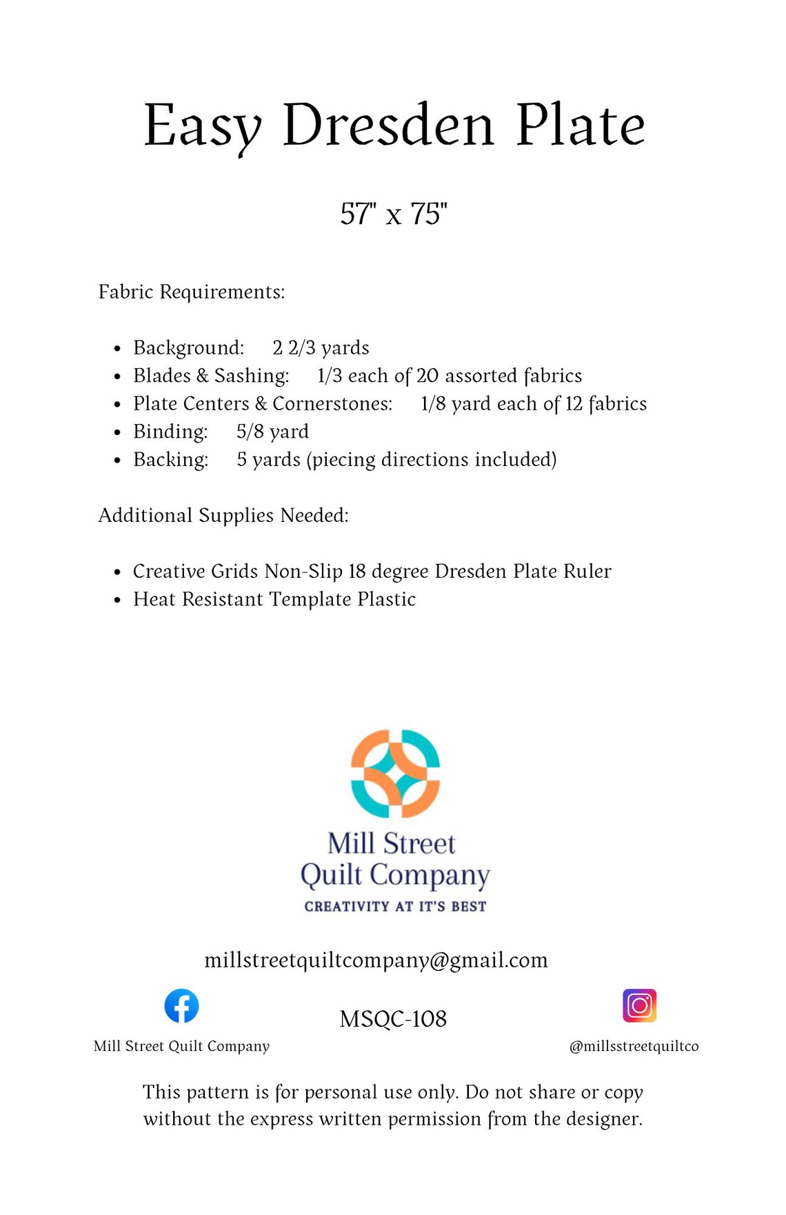 Easy Dresden Plate Quilt Pattern Etsy