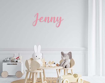 Childrens Personalised Name Wall Art - Wood or Acrylic