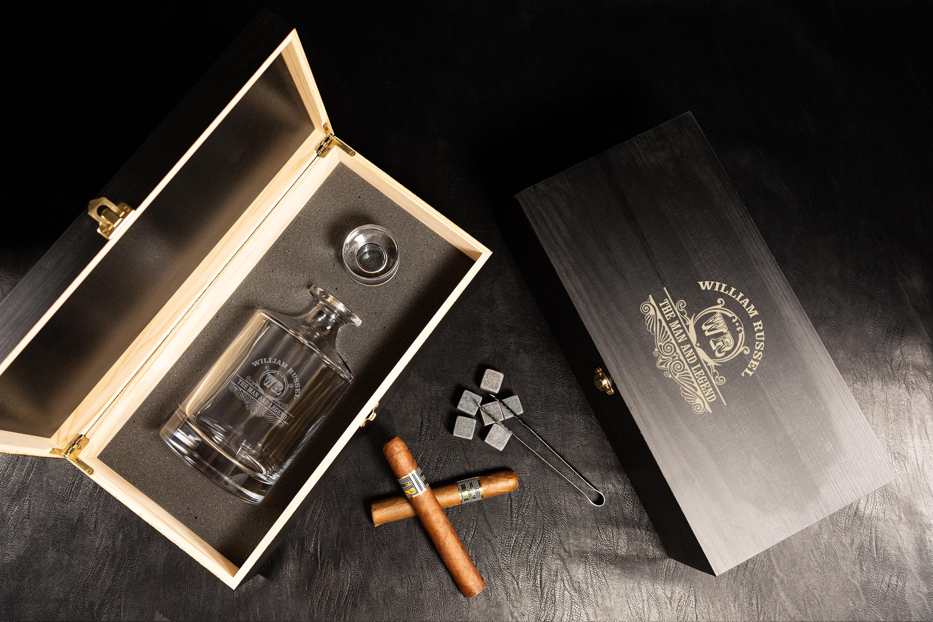 Personalized Cigar Humidor Lockable Cigar Box Cigar Box Vintage
