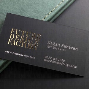 Wildlederpapier, Premium-Visitenkarte, Fantasie-Schwarzpapier, Vergoldungsdruck, beidseitiges Gipsen, kundenspezifisches Design