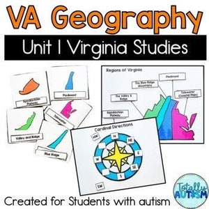 VA Geography | Virginia Studies | Special Education Social Studies Unit *Digital Download