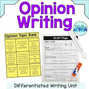 Opinion Writing | Special Education | Fact vs Opinion *Digital Download