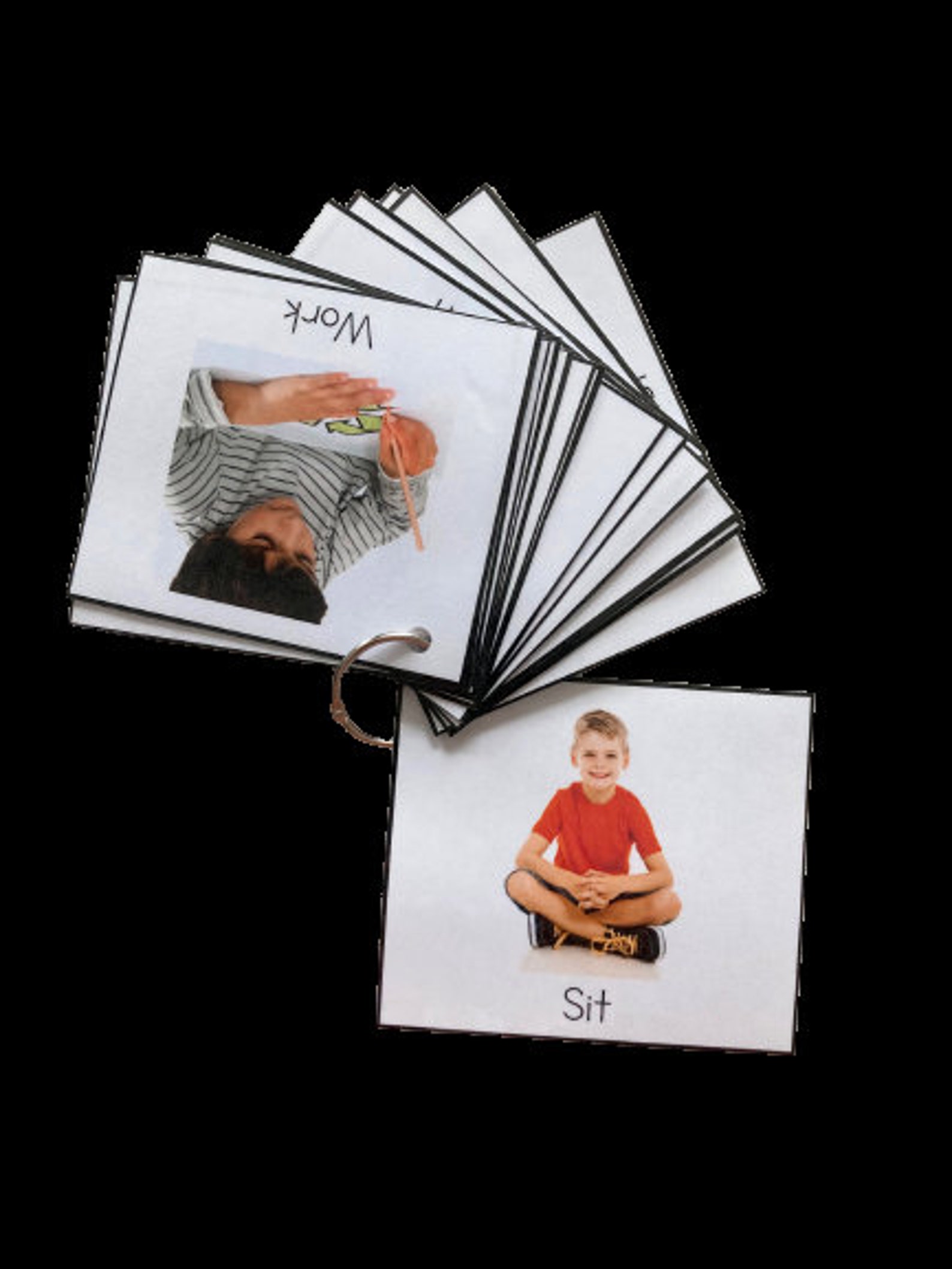 Behavior Visuals Keyring - Behavior Cards - Special Education - Real ...