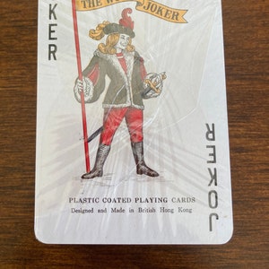 Old Hong Kong playing cards in plastic box