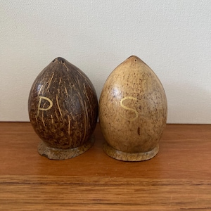 Large nut salt & pepper shakers