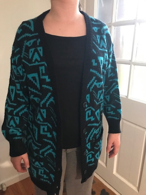 品多く Old Target Geometric Cardigan From the 90's - Size 10-12 トップス