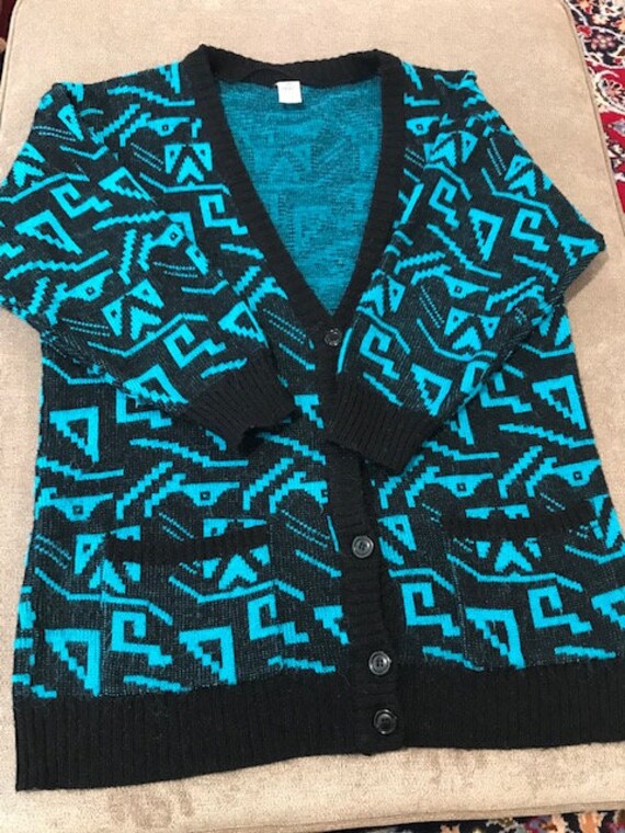 Old Target Geometric Cardigan From the 90's - Size 10-12