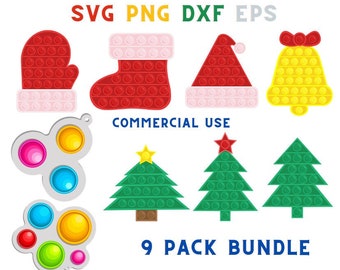 pop it svg bundle DIY fidget toys svg, shirt anti stress svg, pop it clipart, fidget toys cut file, pop it svg birthday rainbow