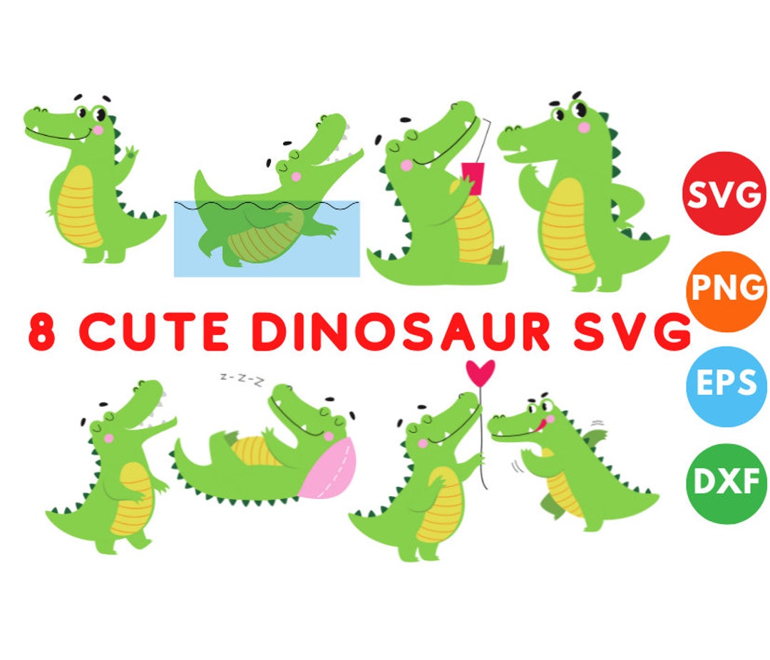 Dinosaur Svg, Dinosaur Bundle Svg, Cute Dinosaur Svg, Dinosaur Cut File