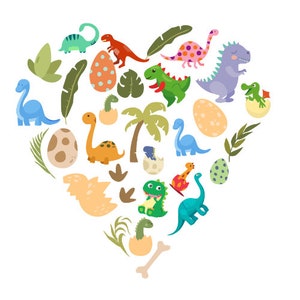 Dinosaur Heart svg, Dinosaur Valentine Heart svg, Dinosaur shirts svg, Dinosaur cut file, svg anniversaire, usage commercial