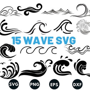 Wawe Svg, Waves Bundle svg, Wave Cut File, Commercieel gebruik