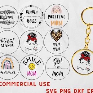 Mom life  keychain svg,  mom keychain svg, round keychain svg,