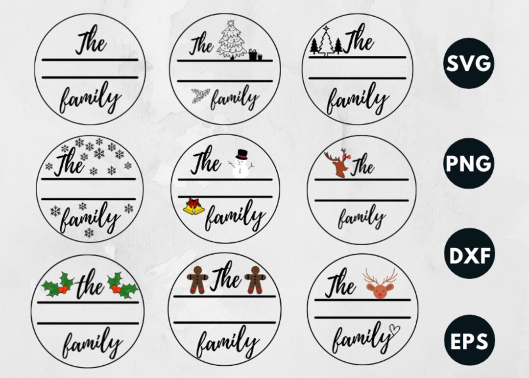 Christmas Name Frame Svg, Ornament Svg,keychain Svg, Family Name