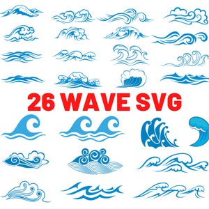 Wawe Svg, Waves Bundle svg, Wave Cut File, Commercial use