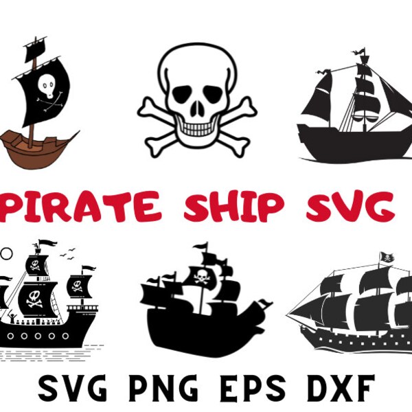 Pirate svg, Pirate Ship Bundle Svg, Pirate ship Svg, Pirate clipart