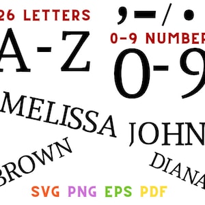 モノグラム文字 SVG、26 アルファベット SVG、0-9 の数字 SVG、モノグラム アルファベット SVG、26 個別 SVG、PNG、DXF