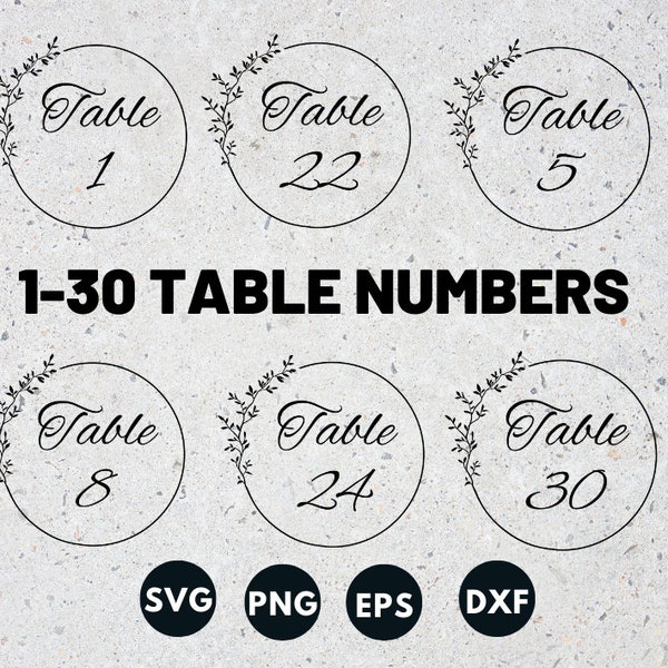 Canvas Table Numbers Etsy