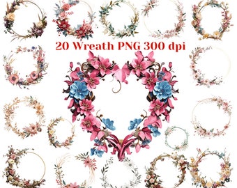 Wreath png 300 dpi, Frame png bundle, Wreath frame png, Digital frame, Christmas png 300 dpi, Commercial use