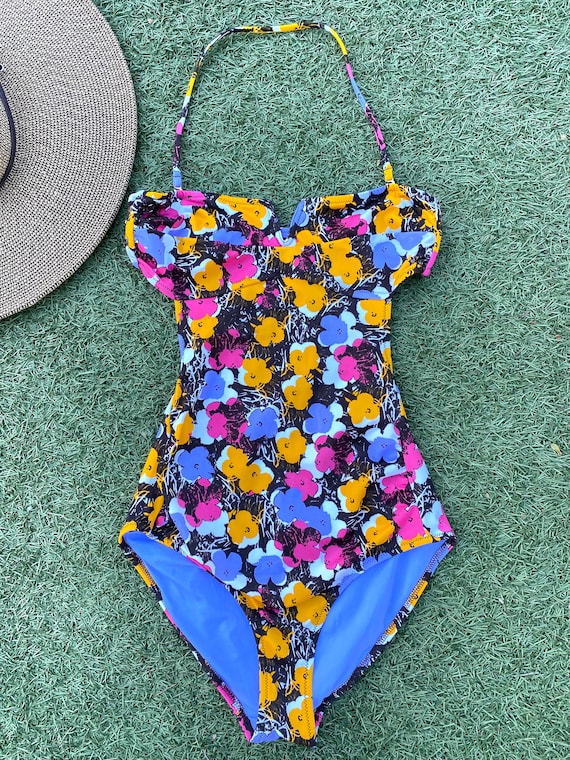 DVF x Andy Warhol poppy print swimsuit (2014)