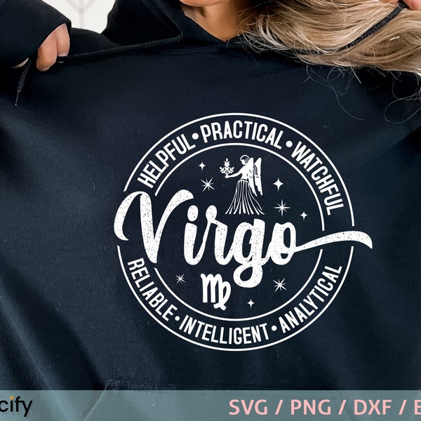 Virgo sign, Virgo svg, Virgo shirt, Virgo design, zodiac svg, zodiac sign, Helpful, Practical, Watchful, Reliable, Intelligent, Analytical