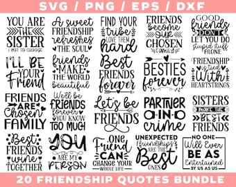 Friendship Quotes Svg Bundle, Friendship SVG, Friendship Quotes, Best Friend Svg, Best Friends SVG Bundle,  Funny friends svg