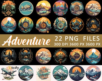 Paquete de PNG de aventura, paquete de camisetas de camping, diseño de aventura PNG, diseños de camisetas con ilustración de aventura, camisetas de senderismo PNG