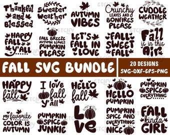 Fall SVG, Fall SVG Bundle, Autumn Svg, Thanksgiving Svg, Fall Svg ...