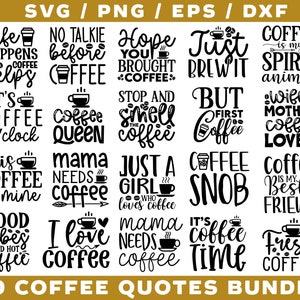 20 Coffee quotes svg design, Coffee cut files, Coffee svg bundle, Funny Coffee SVG, Coffee Quote Svg, Caffeine Queen, Coffee Lovers