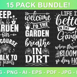 Plants SVG Bundle, Hanging Plant Svg ,Gardening Silhouette, crazy plant lady svg, Plant Quotes Svg, houseplant svg, Plant Mom Svg