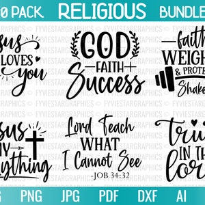 Christliches Bundle SVG, Glaubenspaket, Bibel-Vers-Bundle, Schnittdateien für Cricut, religiöses SVG, Jesus-Svg, Gott-Svg, Glaube-Svg, Jesus-Svg
