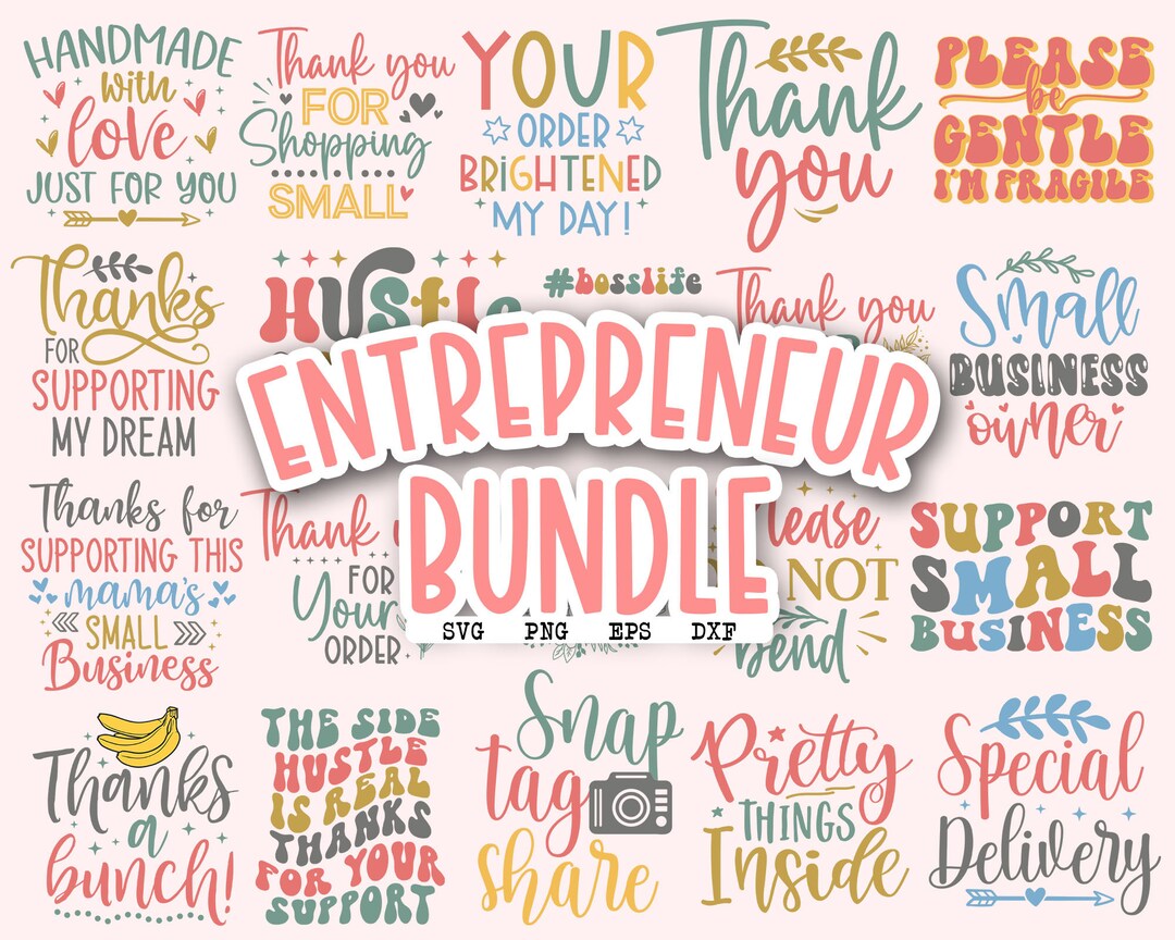 Entrepreneur Quotes SVG Bundle, Inspirational Quote Designs, Small ...