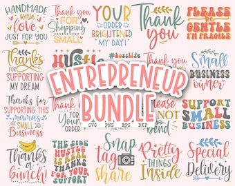 Entrepreneur Quotes SVG bundle, inspirational Quote designs, Small Business svg cut files, support small business saying designs