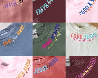 Christian Neck Design SVG PNG bundle, God Jesus Png, Religious Encouraging Quotes Shirt Png, Cross Png