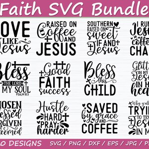 Faith SVG-bundel, grote bundel SVG-bestand voor Cricut, Faith bundel SVG - religieuze bundel, bijbelvers svg-bundel