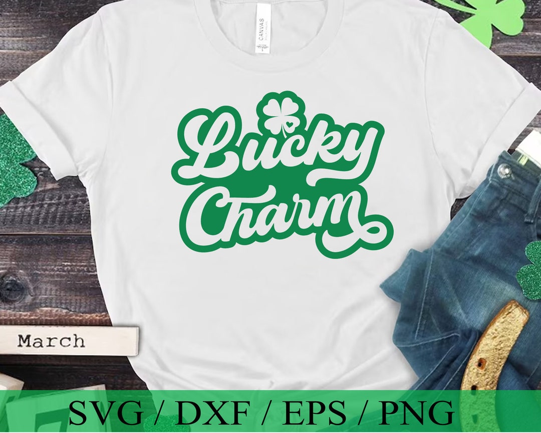 Lucky Charm, Lucky Charm Svg, SVG PNG DXF, Retro St Patrick's Svg