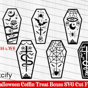 Halloween Scary Coffin Box SVG Cut File, Coffin silhouette svg, Halloween Coffin, coffin svg bundle, Halloween gift svg, Coffin vector