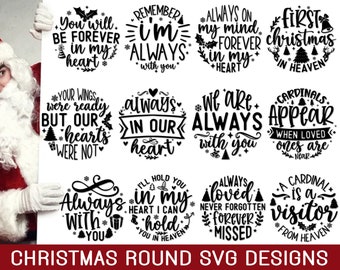 Christmas round sign bundle, Christmas round sign, Round sign svg, Door sign, welcome sign, Christmas Farmhouse Round Sign