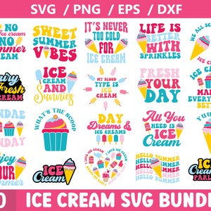Eiscreme-Svg-Design-Bundle, Eis-Svg, Eis-SVG-Schnittdateien, Eistüte-Svg, Eiscreme Png, Eiscreme Clipart