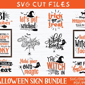 12 Halloween sign svg, Vintage Halloween Decor, Farmhouse Halloween Bundle SVG, printable Halloween signs, Cute Halloween signs bundle