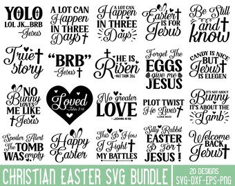 Christian Easter SVG Bundle, Christian png bundle, Easter SVG, Christian Svg, Bunny Svg, Religious Easter SVG Bundle, Cricut, Silhouette