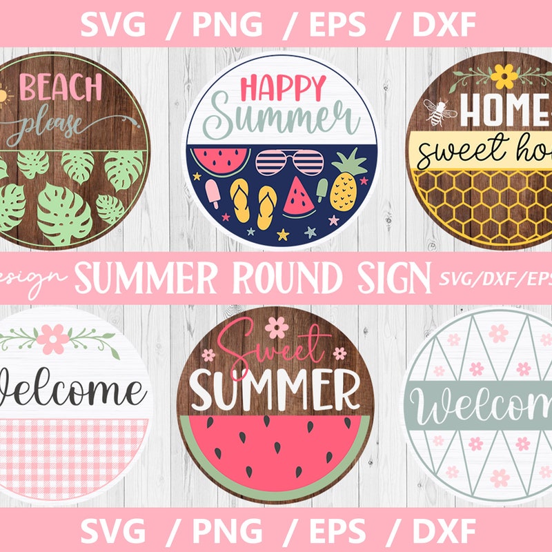 Round Sign Svg - Etsy