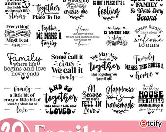 Family Svg Bundle, Farmhouse Svg, Rustic Farmhouse Sign, Home Decoration svg, Family Quotes, Family sign, Cut File Cricut, Silhouette